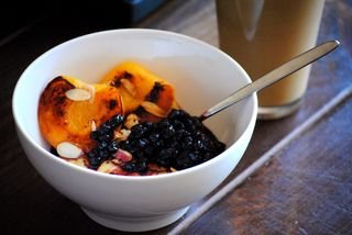 Peach Blueberry Grits