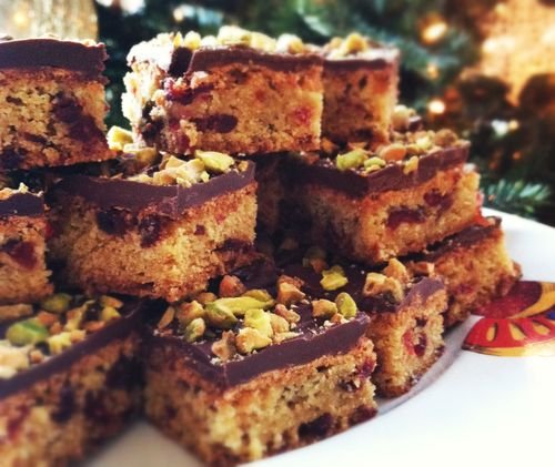 Pistachio Cranberry Bars